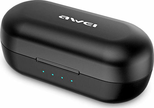 Awei T13 In-ear Bluetooth Handsfree Ακουστικά με Θήκη Φόρτισης Μαύρα