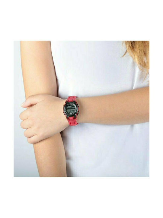 Sector Expander Digital Watch Battery with Red Rubber Strap