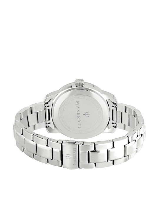 Maserati Ceas Bărbați 44mm Baterie cu Brățară Argintie din Oțel