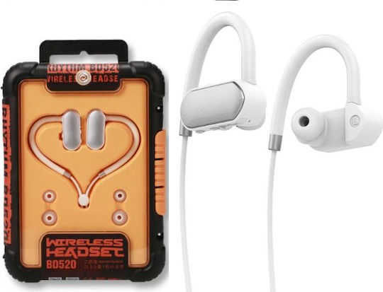 WK BT BD520 In-ear Bluetooth Handsfree Ακουστικά Λευκά