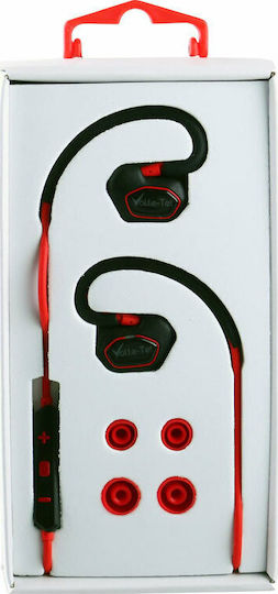 Volte-Tel VT600 In-Ear Bluetooth-Freisprecheinrichtung Kopfhörer mit Schweißresistenz Rot