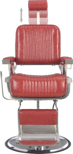 vidaXL Barber Chair with Adjustable Height Red