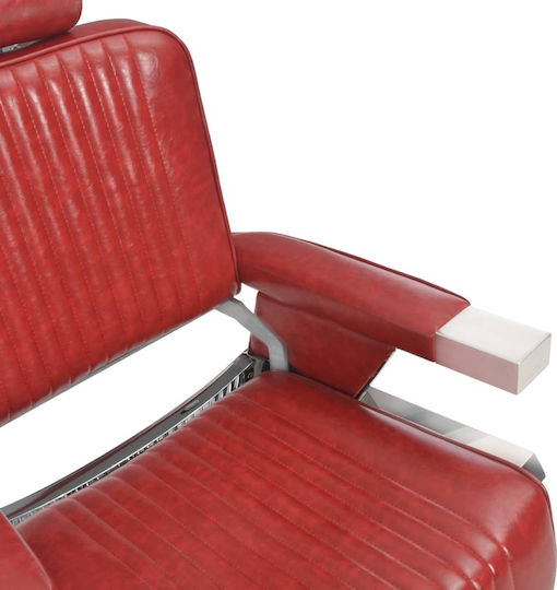 vidaXL Barber Chair with Adjustable Height Red