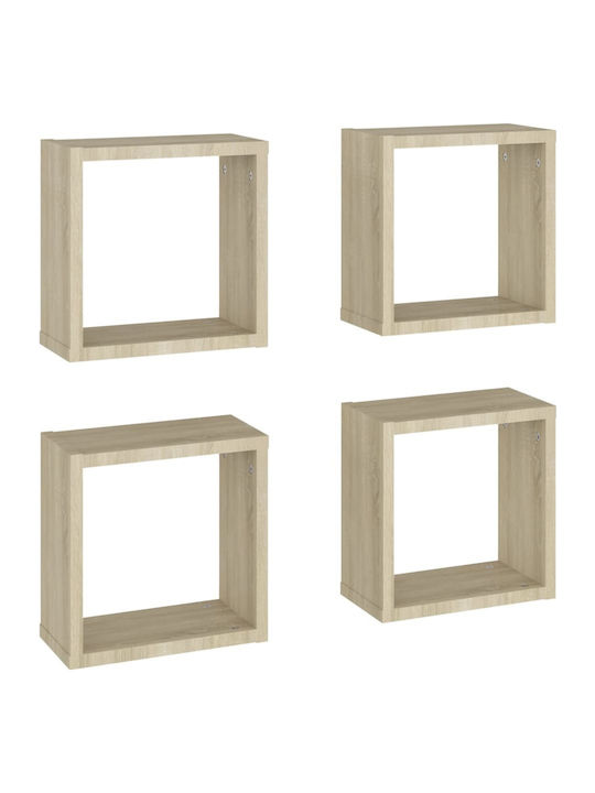 Shelves Wall Sonoma 4pcs 30x15x30cm