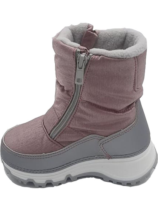 Adam's Shoes Kids Wellies Apres Ski with Internal Lining Pink