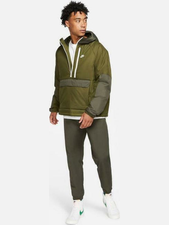 Sportswear Therma Fit Legacy Χειμωνιάτικο Μπουφάν Χακί