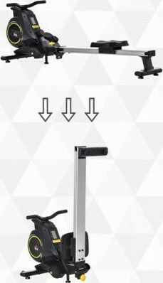 HomCom Rowing Machine with Magnetic Braking System Maximum Weight Limit 120kg