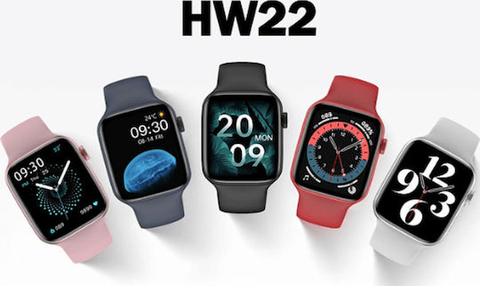 HW22 44mm Smartwatch with Heart Rate Monitor (Black)