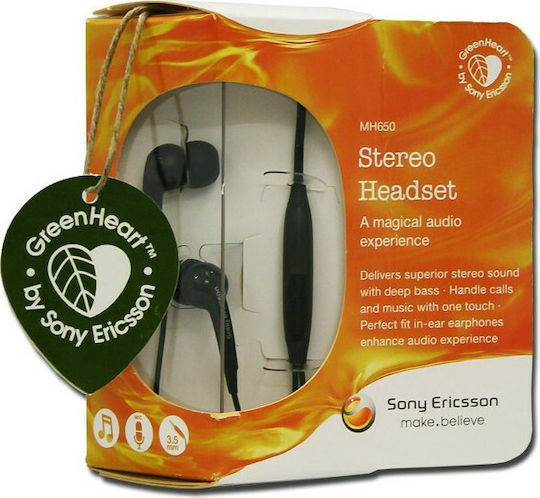 Sony MH-650 In-ear Handsfree με Βύσμα 3.5mm Μαύρο