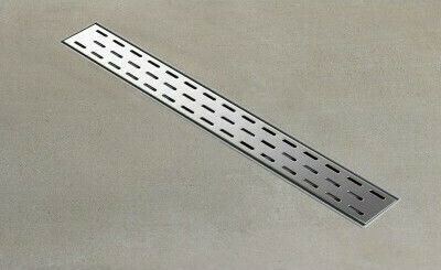 Tema Stainless Steel Channel Floor with Output 50mm and Size 80x11.5cm Silver Rain