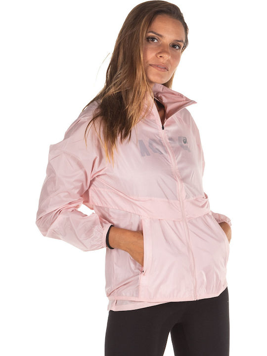 Women's Running Short Sports Jacket for Spring or Autumn Pink