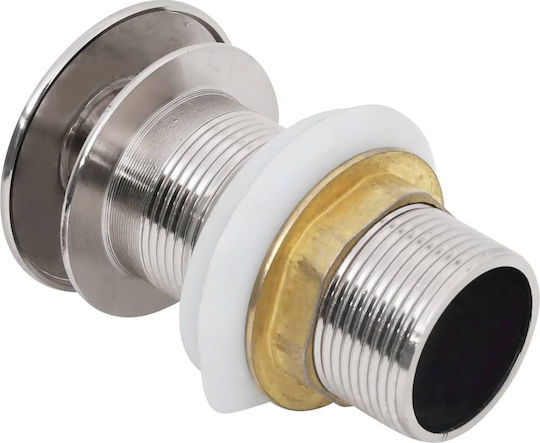 vidaXL Kupfer Ventil Spülbecken mit Ausgang 40mm und Größe 6.4x6.4cm Silber