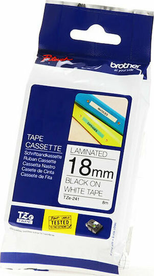 Brother Label Maker Tape 8m x 18mm In White Colour Compatible With Brother TZe/TZ