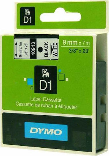 Dymo 40910 Label Maker Tape 7m x 9mm in Transparent Colour Compatible with Dymo D1 Dymo Rhino/IND