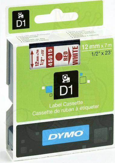 Dymo 45015 Label Maker Tape 7m x 12mm In White Colour Compatible With Dymo D1