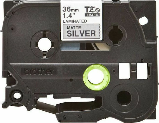Brother Label Maker Tape 8m x 36mm in Silver Colour Compatible with Brother TZe/TZ
