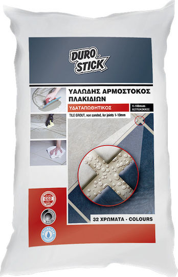Durostick Tiles Fine-grained 1-10mm Glazed Tile Joint Filler Epoxy / Water-Resistant Glassy Thin-Coat Tile Filler 1-10mm Blue 5kg