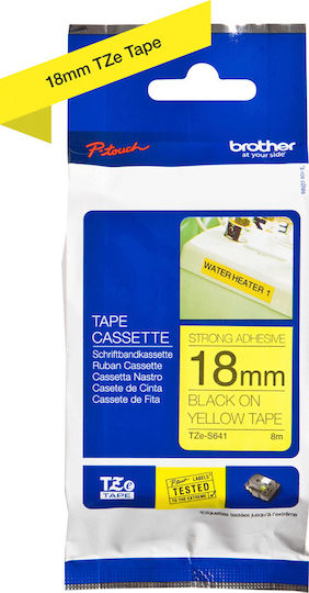 Brother Bandă Pentru Etichetări 8m x 18mm Galben Culoare Full Face Serie Compatibilă Brother TZe/TZ