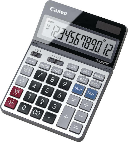 Canon TS-1200TSC Αριθμομηχανή Λογιστική 12 Ψηφίων σε Ασημί Χρώμα