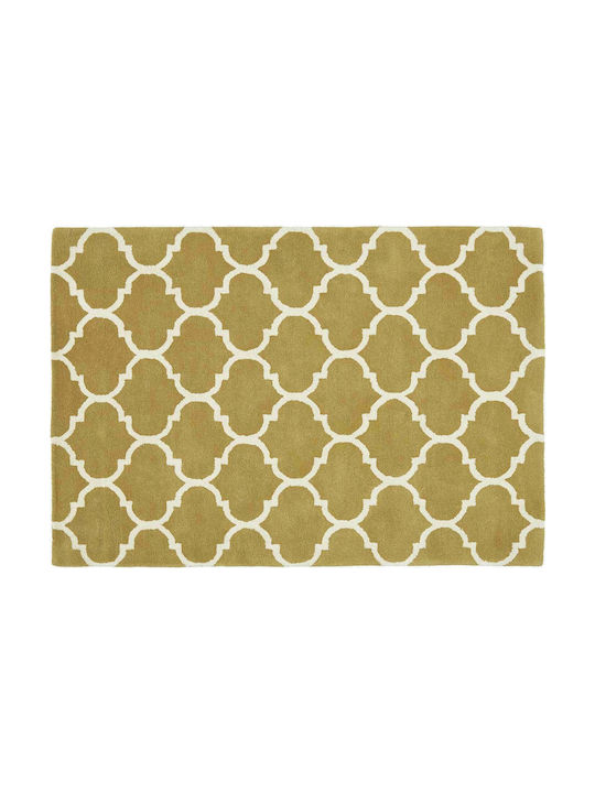 Asiatic London Ogee Handmade Rug Rectangular Wool Ochre