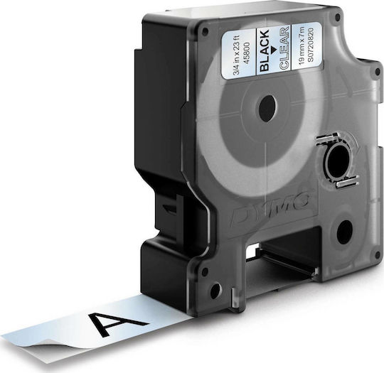 Dymo 45800 Label Maker Tape 7m x 19mm In Transparent Colour Compatible With Dymo D1