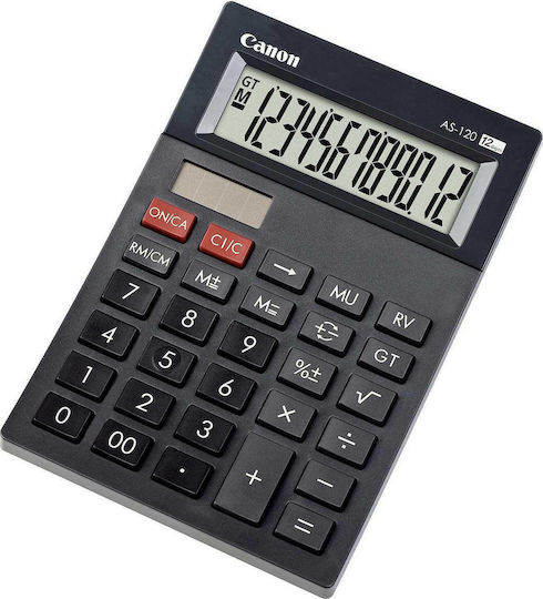 Canon AS-120 Calculator 12 Digits in Black Color 1pcs