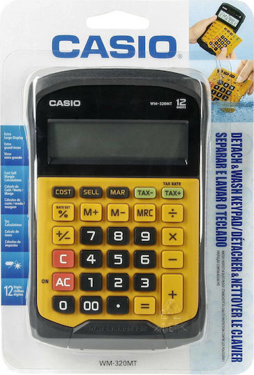 Casio Calculator 12 Digits in Yellow Color 1pcs