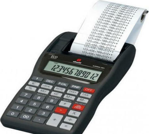 Olivetti Summa 301 Αριθμομηχανή Χαρτοταινίας 12 Ψηφίων σε Μαύρο Χρώμα