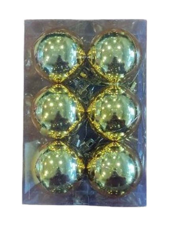 Iliadis Christmas Plastic Ball Ornament Gold 5x5cm 12pcs