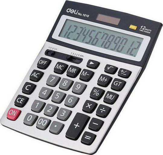 Deli 1616 Калкулатор Ежедневна употреба 12 Цифри в Сребрист Цвят 1бр