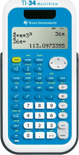 Texas Instruments TI 34 Multiview Αριθμομηχανή Επιστημονική σε Μπλε Χρώμα