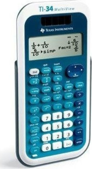 Texas Instruments TI 34 Multiview Αριθμομηχανή Επιστημονική σε Μπλε Χρώμα