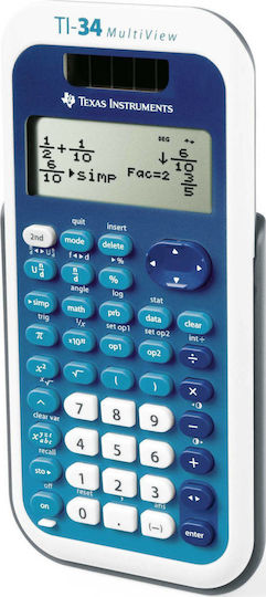 Texas Instruments TI 34 Multiview Αριθμομηχανή Επιστημονική σε Μπλε Χρώμα