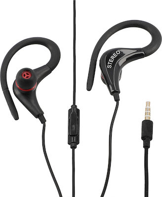 Lamtech Sport În ureche Handsfree cu două căști cu mufă 3.5mm Negru