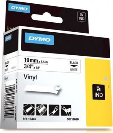 Dymo 18445 Label Maker Tape 5.5m x 19mm in White Colour Compatible with Dymo D1 Dymo Rhino/IND