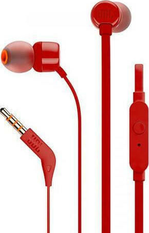 JBL T110 Безжични Стерео с жак 3.5mm Червен