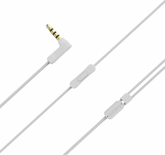 Remax RM-502 In-ear Handsfree με Βύσμα 3.5mm Λευκό