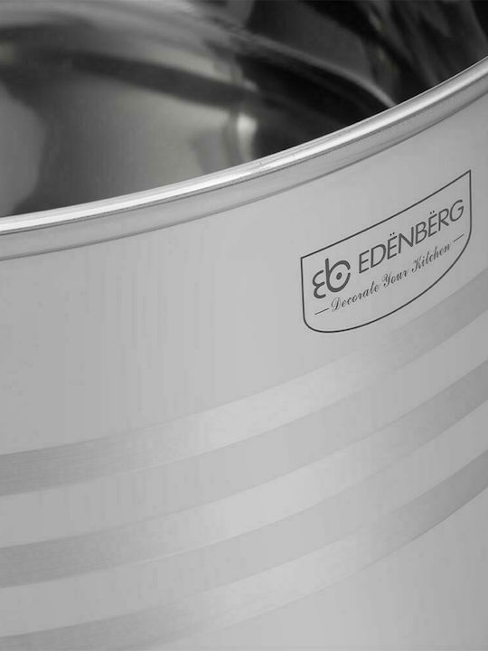 Edenberg Σετ Κατσαρόλες από Ανοξείδωτο Ατσάλι Ασημί 6τμχ