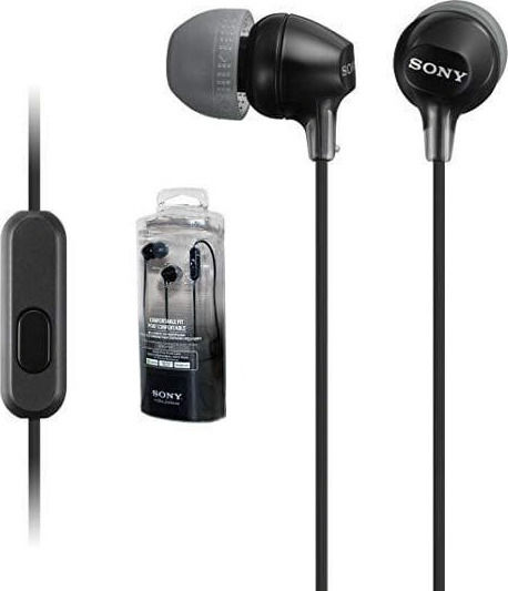 Sony MDR-EX15AP In-ear Handsfree with 3.5mm Connector Black