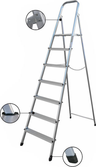 Profal Mix Scară Aluminiu și fier cu 7+1 Trepte 151buc