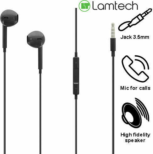 Lamtech LAM020977 Слушалки Безжични Стерео с жак 3.5mm Черен
