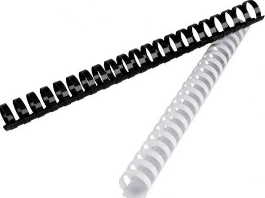 DSB Plastic Spine / Spiral Bookbinding 25mm Plastic Spiral White 25mm