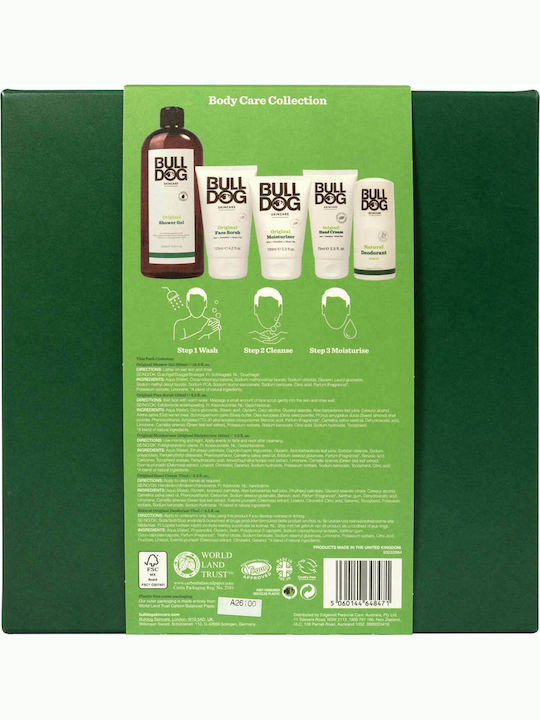 Bulldog Skincare Body Care Collection Комплект за грижа за кожата за Хидратация & Почистване на тялото Bulldog Skincare Body Care Collection Комплект за грижа за кожата за Хидратация & Почистване на тялото