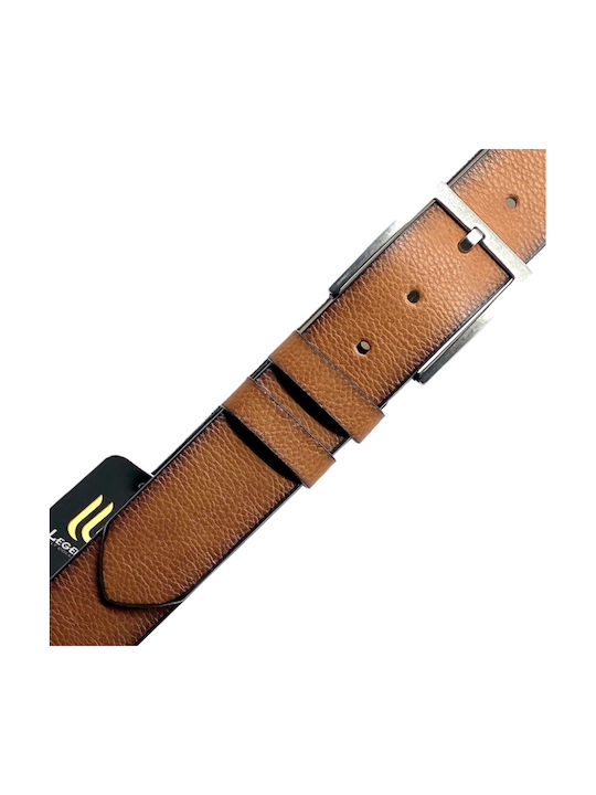 1757 Wide Men's Belt from Artificial Leather Tabac Brown 1757 ΤΑΜΠΑ