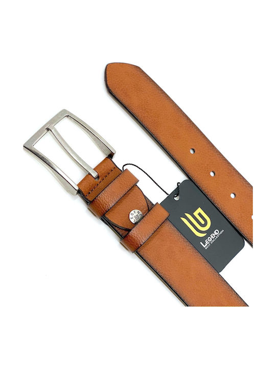 1757 Wide Men's Belt from Artificial Leather Tabac Brown 1757 ΤΑΜΠΑ