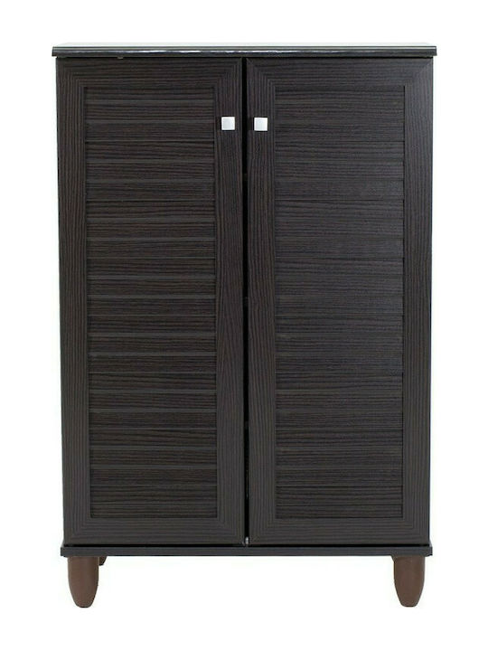 Santo Wooden Shoe Organizer with 4 Shelves Brown 60x34.5x91.5cm
