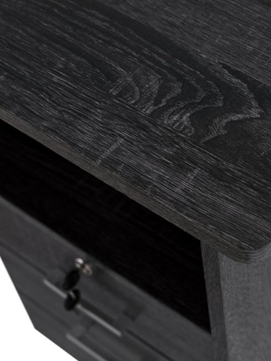 Γραφείο Ξύλινο Μαύρο 150x71x74.5εκ.