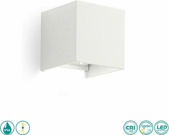 Gea Luce Henk Επιτοίχιο Εξωτερικό Σποτ LED IP54 με Θερμό Λευκό Φως