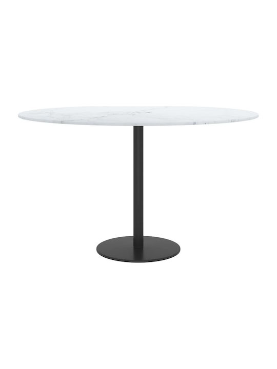 vidaXL Round Table Surface made of Glass WHITE 70x70cm 322249 1pcs