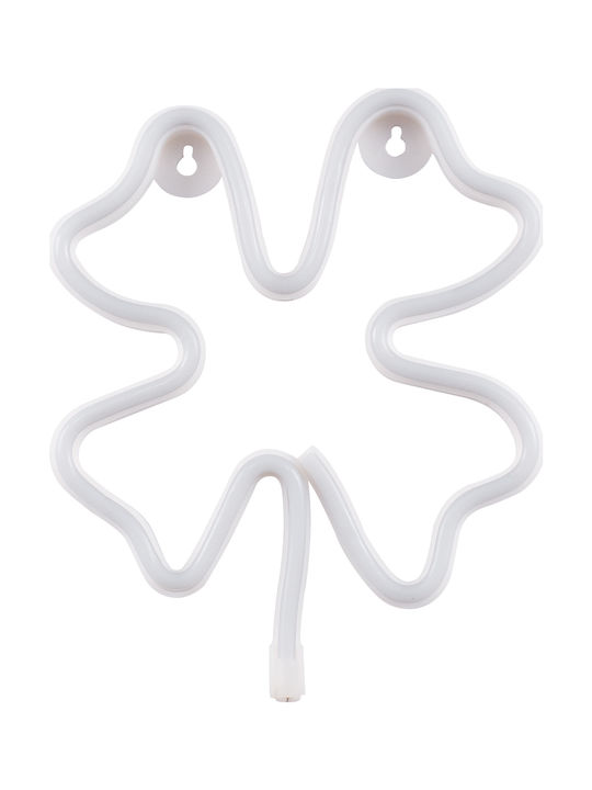 GloboStar Neon Διακοσμητικό Φωτιστικό Four Leaf Clover LED Φιγούρα